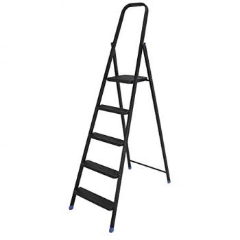 Escabeau bricoleur 5 marches acier Ht d'accès 285 cm noir mat