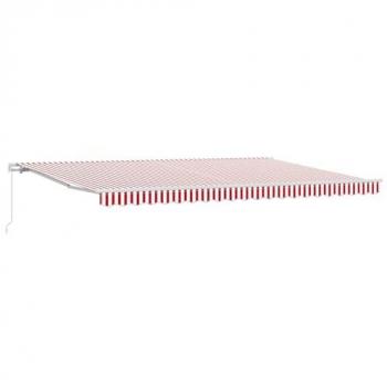 Auvent de Jardin VidaXL Rouge et Blanc 500 x 300 cm en Polyester et Métal