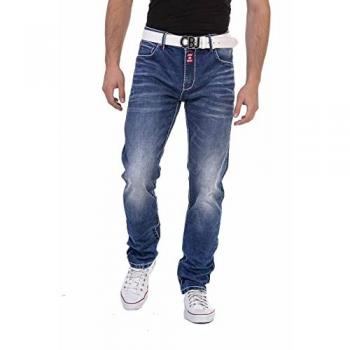 Cipo & Baxx Straight-Jeans Herren Gr. 32, Länge 34, blau