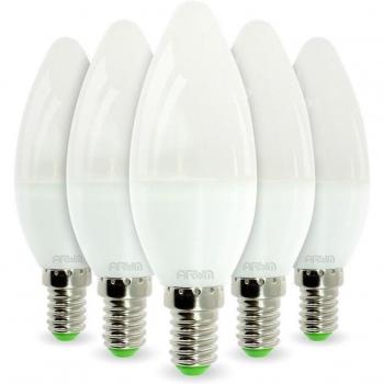 Eclairage Design 5‑Teiler LED-Glühbirne E14, 6 W (äquivalent 40 W), Farbtemperatur 4000 K