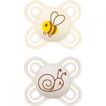 Ciuccio MAM in silicone Perfect Start 0-2 mesi, 2 pezzi, ape/chiocciola