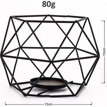Bougeoir géométrique nordique en métal 3D