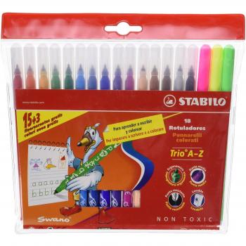 Rotu Stabilo Trio A-Z caja de 18