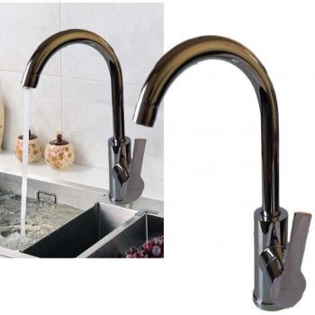 Miscelatore per Lavabo e Lavello Cucina Acciaio Cromato