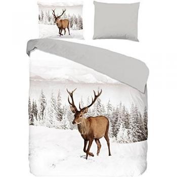 Flanelle Housse de couette DEER 155 x 220 cm Good Morning