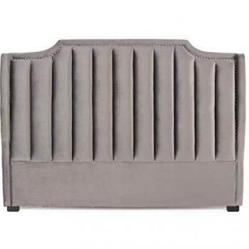 Menzzo Tête de lit 5 personnes en bois gris foncé