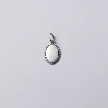 Collar y Pulsera de Plata S925 Tailandesa con Amuletos Ovalados Hechos a Mano