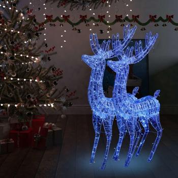 VidaXL Rentiere Weihnachtsdekoration 2 Stk. 250 LED 180 cm
