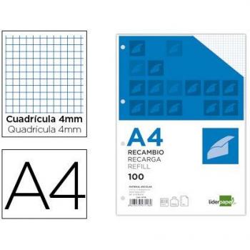 Recambio 100-H A4 100 gr. Lider cuadrícula 47116