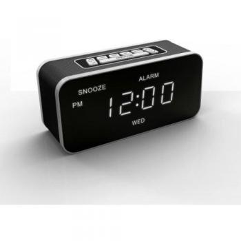 Dual Mode 5080 FM Radio Alarm Clock – Black/White – Texton