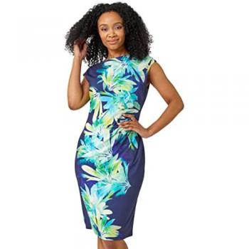 Roman Women's Floral Print Ruched Dress