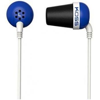 Koss PLUG Cuffie Intrauricolari, Colore: Blu