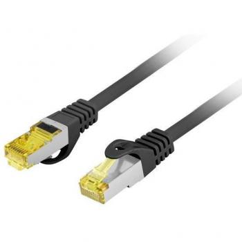 CABLE RED LANBERG LATIGUILLO CAT.6A S/FTP LSZH CU 0.25M NEGRO FLUKE PASSED