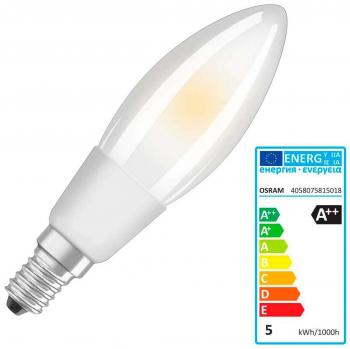OSRAM 5 W PARATHOM LED (E14) – Dimmbar bis 50 %, mattes Finish