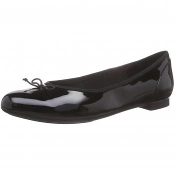 Clarks Women's Black Patent Ballet Pumps