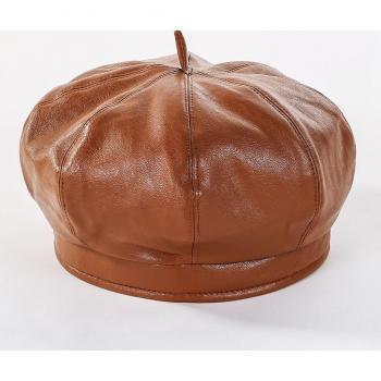 Sombrero retro de cuero para mujer