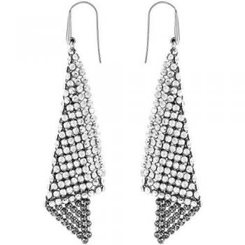 Grigio Fit Swarovski Oreccini Placcati in Rodio