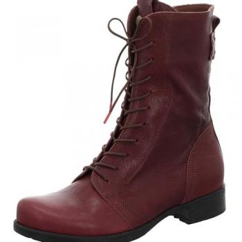 Think! Rote Damen Stiefel aus Glattleder