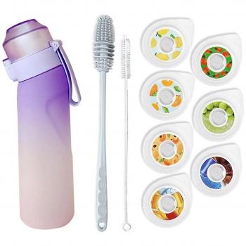 Bouteille aromatisée 650 ml, 7 pods Flavors Up, mug tendance, violet dégradé