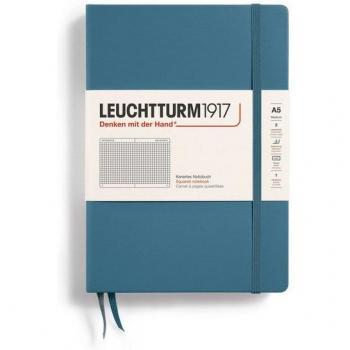 Leuchtturm1917 Stone Blue A5 Notebook with Squared Pages
