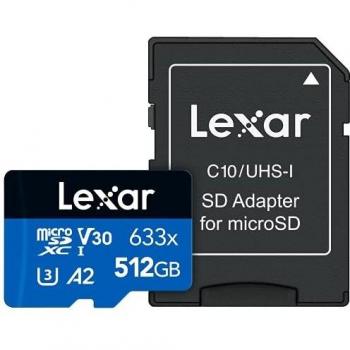 MicroSD 256 Go, Classe 10, UHS‑I – Lexar High‑Performance 633X
