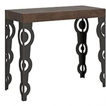 Console Premium Karamay 90x40/196 cm Noyer Anthracite