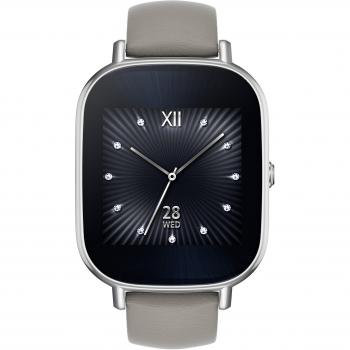Asus Zenwatch 2 (inkl. Lederarmband beige) 36,8mm Edelstahlgehäuse silber W