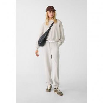 Stradivarius Grey Soft Fabric Joggers Size S