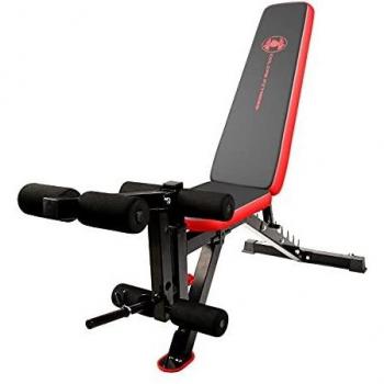 CCLIFE TitanBank – Verstellbare Hantelbank, 1000 kg, inkl. Poster-Beinstrecker