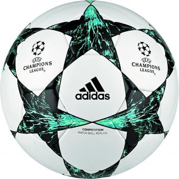 Adidas Finale 17 Comp Fußballball (2017/18) in Weiß/Schwarz/Dunkelgrün