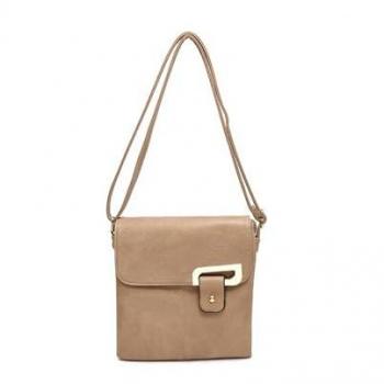 Khaki JFY Flap‑Top Crossbody Bag for Women