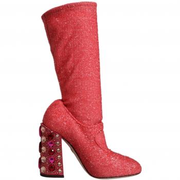 Dolce & Gabbana Women's Pink Fantasy High Boots