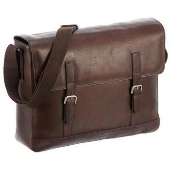 Esquire Vienna 40 cm Messenger Bag in Brown Leather