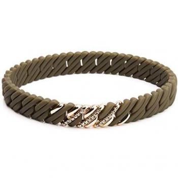 Pulsera Mujer TheRubz 15-100-362 Dorado Acero Inoxidable Verde Silicona (Talla única)