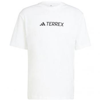 Blanco Adidas Trekking Shirt – Logo Terrex Classic, Hombre, S