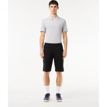 Pantalón corto de hombre Lacoste en mezcla de algodón stretch negro