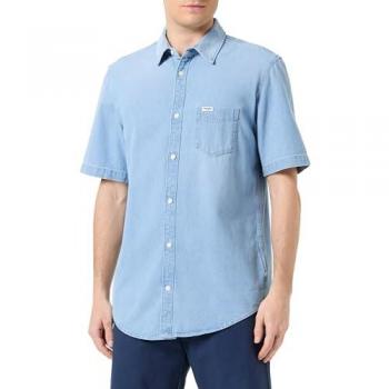 Wrangler Kurzarmhemd KA 1 PKT SHIRT Gr. XL, Hellstein, Herren Hemd