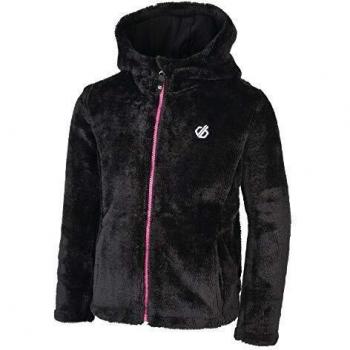 Dare 2B Kindermode Full-Zip Hooded Fleece 250 g/m² – Schwarz für Altersgruppe 7‑8