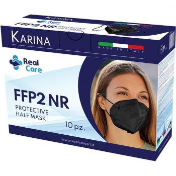 Mascherina FFP2 nera Karina 10pz