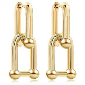 Aretes de Cadena U para Regalos Especiales