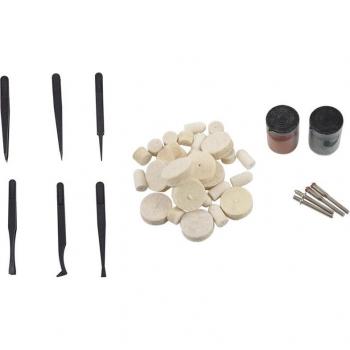 SV-7 Tweezers Set with 36 x 1/8 Inch Polishing Wheels