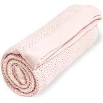 Coperta Morbida Rosa per Bambini a Griglia