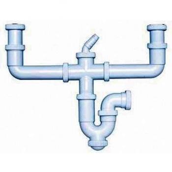 Siphon Ajustable avec Sortie Horizontale et Double Connexion