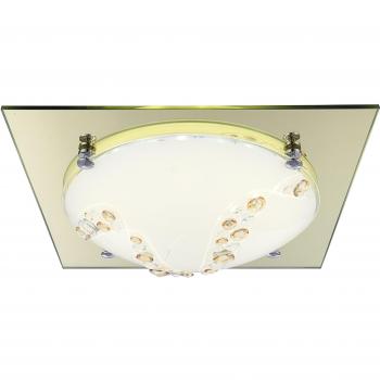 Lustre Plafonnier LED Verre et Chrome 31,5 cm