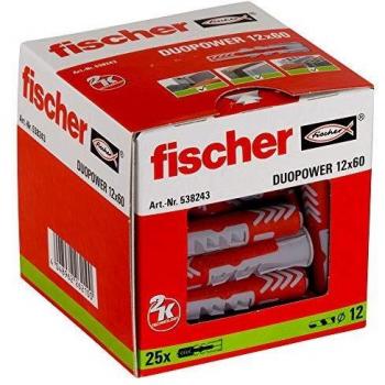 Fischer Deutschland Vertriebs GmbH Duopower Plug, with Rim, 12 x 60 L