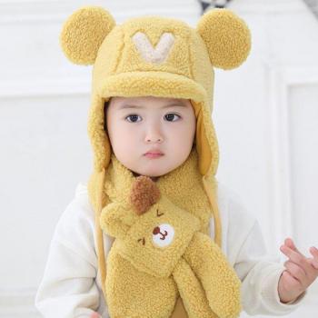 Gorros de invierno para bebé de 1 a 4 años, con orejas grandes, 2 uds