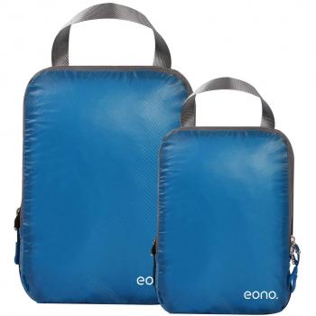 Eono Essentials 2‑teiliger Packwürfel-Set – Ultraleichtes Kompressionsorganizer, Blau