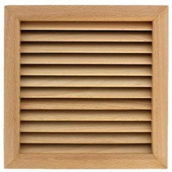 First Plast Grille carrée bois Ventilation – 172 × 172 mm avec trou 160 × 160 mm, encastre – Sapin