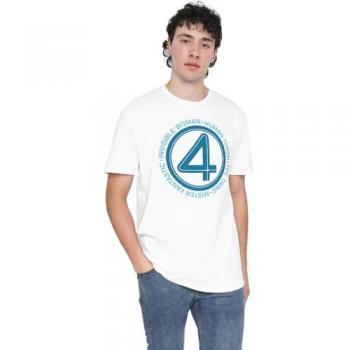 Marvel Fantastic Four Comic Crew Tee – White (Size XL)