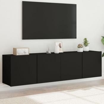 Wall-mounted TV Cabinets 2 pcs Black 80x30x41 cm vidaXL